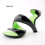 Koovan Women Shoes, Summer New Fashion Bottomless Snake Women Heels Platform Sandals Shoes Women Wedding Shoes Women Pumps