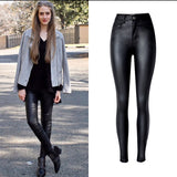 2022 Fashion Women Jeans,Fitting High Waist Slim Skinny Femme Jeans,Faux Leather Jeans,Stretch Female Jeans,Pencil Pants C1075