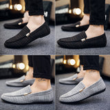 ZYYZYM Men Casual Shoes,  Spring Summer Men Loafers New Slip On Light Canvas Youth Men Shoes Breathable Fashion Flat Footwear