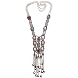 Ztech Boho Antique Coin Necklace for Women African Statement Tibetan Long Tassel Necklaces &amp; Pendant Bohemian Maxi Jewelry Women