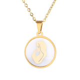 Religious Catholic church Amulet Necklace Stainless Steel Virgin Mary Pendant Necklace with women gold/Steel color jewelry