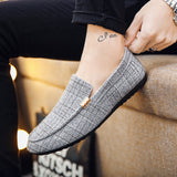 ZYYZYM Men Casual Shoes,  Spring Summer Men Loafers New Slip On Light Canvas Youth Men Shoes Breathable Fashion Flat Footwear