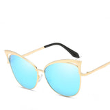 LeonLion  Fashion Cat Eye Sunglasses Women Vintage Metal  Luxury Glasses for Women Mirror Retro Oculos De Sol Feminino