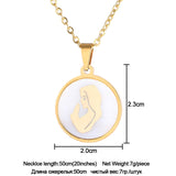 Religious Catholic church Amulet Necklace Stainless Steel Virgin Mary Pendant Necklace with women gold/Steel color jewelry