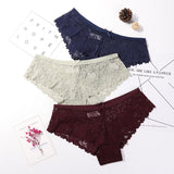 3 Pcs Panties for Woman Underwear Sexy Lace Breathable Soft Lingerie Female Briefs Panty Sexy Transparent Women&#39;s Underpants