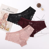 3 Pcs Panties for Woman Underwear Sexy Lace Breathable Soft Lingerie Female Briefs Panty Sexy Transparent Women&#39;s Underpants