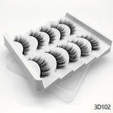 Lashes 5/10 Pairs 3D Faux Mink Lashes Fluffy Soft Wispy Volume Natural long False Eyelashes Eye Lashes Reusable Eyelashs Makeup