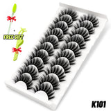 Lashes 5/10 Pairs 3D Faux Mink Lashes Fluffy Soft Wispy Volume Natural long False Eyelashes Eye Lashes Reusable Eyelashs Makeup