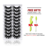 Lashes 5/10 Pairs 3D Faux Mink Lashes Fluffy Soft Wispy Volume Natural long False Eyelashes Eye Lashes Reusable Eyelashs Makeup