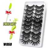 Lashes 5/10 Pairs 3D Faux Mink Lashes Fluffy Soft Wispy Volume Natural long False Eyelashes Eye Lashes Reusable Eyelashs Makeup