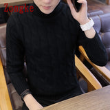 Zongke White Turtleneck Men Clothes Winter Sweater Men Coats Solid Striped Pullover Mens Turtleneck M-2XL 2022 Spring New