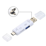 5 in 1 Multifunction USB 3.0 Type C USB Micro USB SD Tf Memory Card Reader OTG Card Reader Adapter Mobile Phone PC Accessories