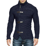 Men&#39;s Sweaters Stretchy Stylish Acrylic Fiber Loose Sweater Coat Causal-Solid Color Slim Fit Turtleneck Pullovers Sweater