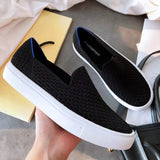 2022 Women&#39;s Loafers flat Shoes Zapatos De Mujer Autumn  Round  Ballerine Femme Tenis Feminino Casual Black Ladies weaving