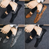 Fashion Brand Men Loafers Suede Men&#39;s Casual Shoes Korean Version of Personalized Wild Lazy Shoes Soft Bottom Driving Shoes Male