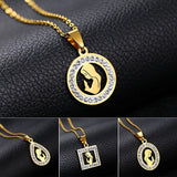 Religious Catholic church Amulet Necklace Stainless Steel Virgin Mary Pendant Necklace with women gold/Steel color jewelry