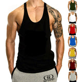 Muscle Fitness Casual Sports Men'S Vests Men's Singlet I-Sleeveless T-Shirt Gym Cotton Tank Tops