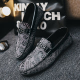 Fashion Brand Men Loafers Suede Men&#39;s Casual Shoes Korean Version of Personalized Wild Lazy Shoes Soft Bottom Driving Shoes Male