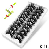 Lashes 5/10 Pairs 3D Faux Mink Lashes Fluffy Soft Wispy Volume Natural long False Eyelashes Eye Lashes Reusable Eyelashs Makeup