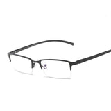 Anti Blu-ray Business Eye Glasses for Men Metal Frame Plain Glass Spectacles