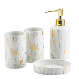 Hot sale complete bath bathroom accessory set toothbrush holder ceramic soap dispenser bathroom accessories set for home hotel