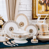 Hot Selling 60 Pcs  Western Royal Porcelain Versa Bone China Dinnerware sets