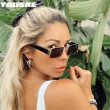 YOOSKE Vintage Steampunk Sunglasses Men 2020 Brand Deisgn Square Sun Glasses for Women Personality Outdoor Goggles UV400