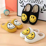 Best Selling Smiley Face Ladies Warm Furry Home House Cute Bedroom Pantoufle Women Men Slippers