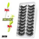 Lashes 5/10 Pairs 3D Faux Mink Lashes Fluffy Soft Wispy Volume Natural long False Eyelashes Eye Lashes Reusable Eyelashs Makeup