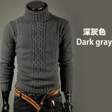 Warm Turtleneck Sweater Men  Pull Homme Casual Pullovers Male Outwear Slim Knitted Sweater