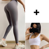 Solid Yoga Set Sports Wear for Women Gym Fitness Clothing Booty Yoga Leggings + Sport Bra Sport Suit Plus Size Sportswear