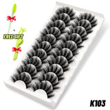 Lashes 5/10 Pairs 3D Faux Mink Lashes Fluffy Soft Wispy Volume Natural long False Eyelashes Eye Lashes Reusable Eyelashs Makeup