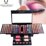 MISS ROSE 180 color net red goddess recommended eye shadow box makeup set neon blush eye shadow box with makeup tray,makeup