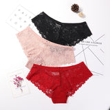 3 Pcs Panties for Woman Underwear Sexy Lace Breathable Soft Lingerie Female Briefs Panty Sexy Transparent Women&#39;s Underpants