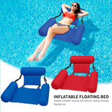 Water Hammock Recliner Swimming Pool Inflatable Mat Floating Bed Chair Foldable Summer Swimming Air Mattress Sleeping Cushion