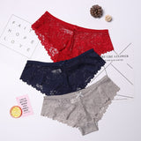 3 Pcs Panties for Woman Underwear Sexy Lace Breathable Soft Lingerie Female Briefs Panty Sexy Transparent Women&#39;s Underpants