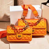 Hot Sale Ladies PU Jelly Beach Handbags Fashion Rainbow crossbody shoulder bag with chain mini jelly handbag purse for Women