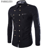 Brand Men Shirt 2022 Fashion Design Mens Slim Fit Cotton Dress Shirt Stylish Long Sleeve Shirts Chemise Homme Camisa Masculina