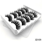 Lashes 5/10 Pairs 3D Faux Mink Lashes Fluffy Soft Wispy Volume Natural long False Eyelashes Eye Lashes Reusable Eyelashs Makeup