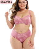 Breathable Thin Cup Big Size bra sets Bralette Underwire Sexy Lace Women E Cup Plus Size Bra And Panty Sets