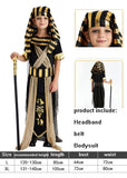 Halloween Costumes for Kids Boy Girl Ancient Egypt Egyptian Pharaoh Cleopatra Dress Cosplay Prince Princess Fancy Carnival Party