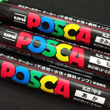 UNI POSCA Marker Pen PC-1M PC-3M PC-5M Set POP Poster Advertising Paint Pen Comic Painting Round Head Stationery Caneta Posca