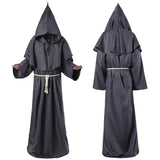 Wizard Costume Halloween Cosplay Medieval Monk Friar Robe Priest Costume Ancient Clothing Christian Suit