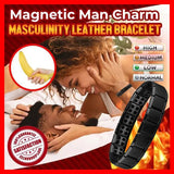 Creative Titanium Steel Bracelet Magnetic Man Charm Masculinity Leather Bracelet Stainless Steel Magnetic Buckle Punk Bracelet