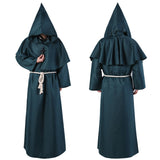 Wizard Costume Halloween Cosplay Medieval Monk Friar Robe Priest Costume Ancient Clothing Christian Suit