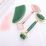 Natural Rose Quartz Facial Massager Jade Roller  Body Jade Massager DermaRoller Skincare Ice Roller Wrinkle Removal Beauty Tool