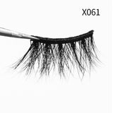 Soft Mink Eyelashes 3D Curl Winged End Eye Elongated Fake Lashes Thick Handmade Natural False Eyelash Messy Cross Lash Wholesale