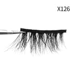 Soft Mink Eyelashes 3D Curl Winged End Eye Elongated Fake Lashes Thick Handmade Natural False Eyelash Messy Cross Lash Wholesale