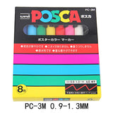 UNI POSCA Marker Pen PC-1M PC-3M PC-5M Set POP Poster Advertising Paint Pen Comic Painting Round Head Stationery Caneta Posca