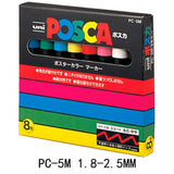 UNI POSCA Marker Pen PC-1M PC-3M PC-5M Set POP Poster Advertising Paint Pen Comic Painting Round Head Stationery Caneta Posca